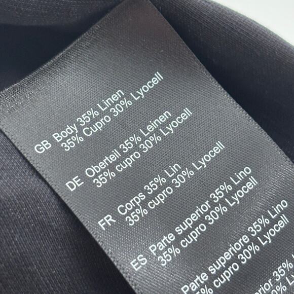 Scotch & Soda Black Linen Short Sleeve Camp Shirt - Picture 11 of 12